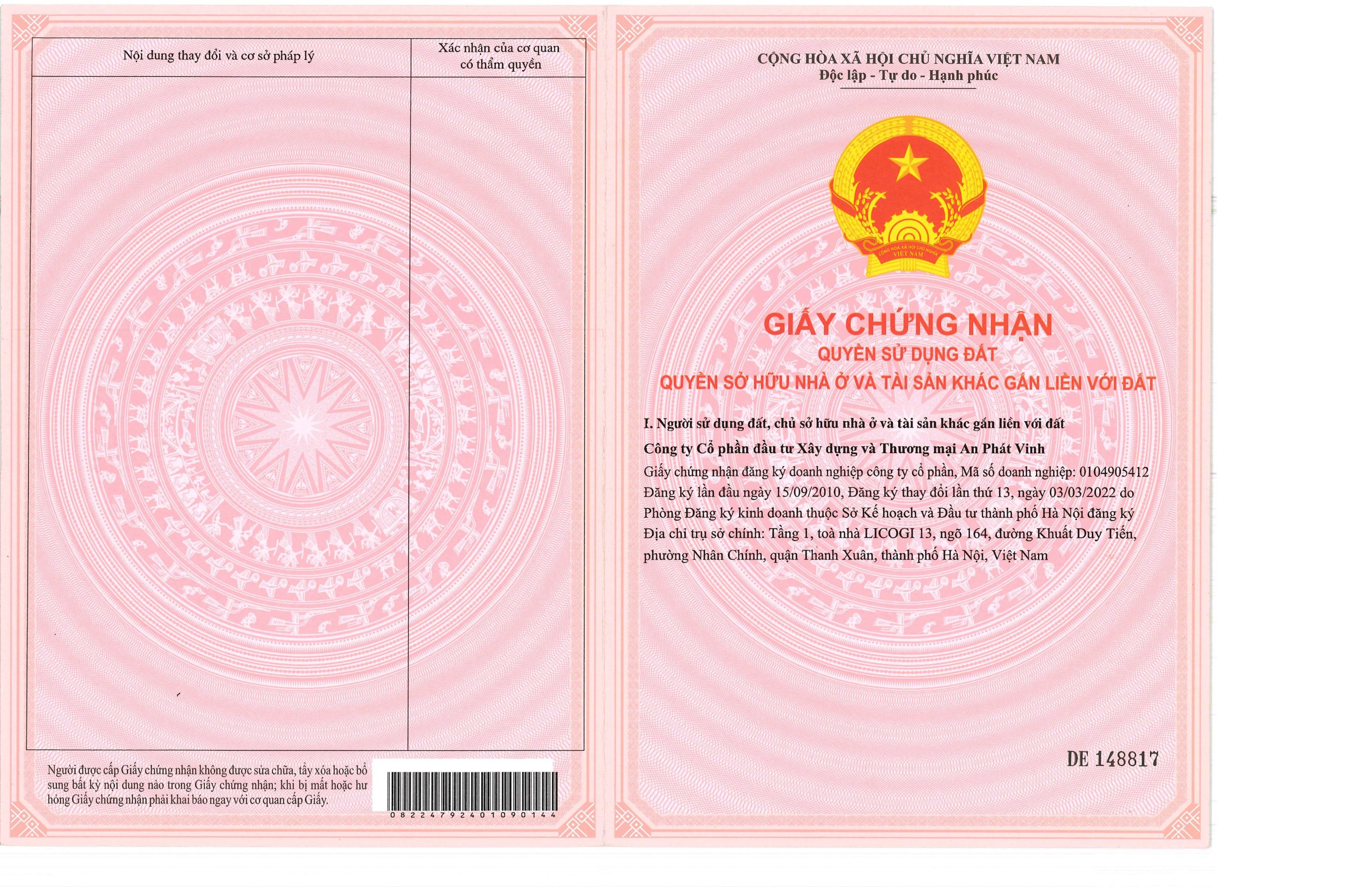 Giay Quyen su dung dat cua Du an Thien Duong APV hinh anh 0 scaled